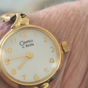 Elegant Gold Women's Watch Caravelle By Bulova Needs Battery
